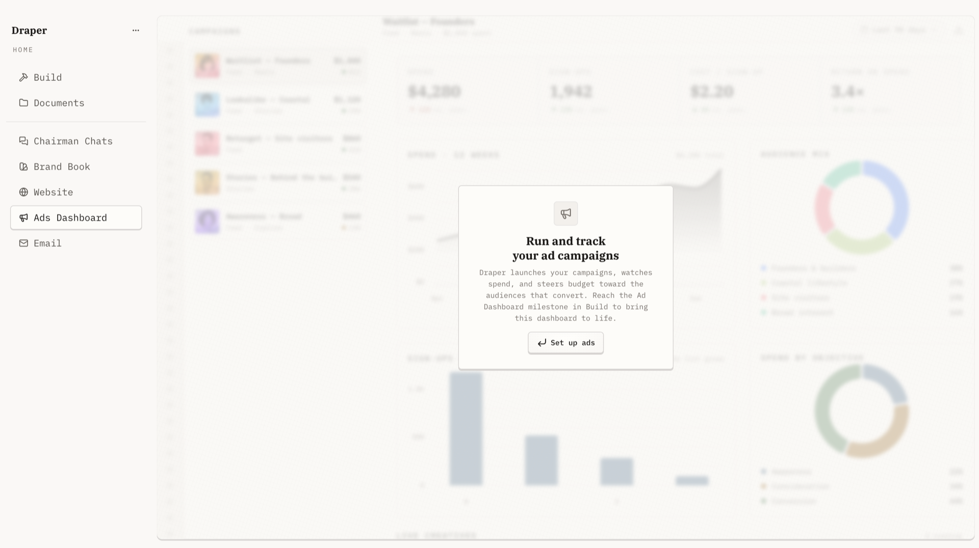 Draper’s Ads Dashboard, one of the milestones on the path